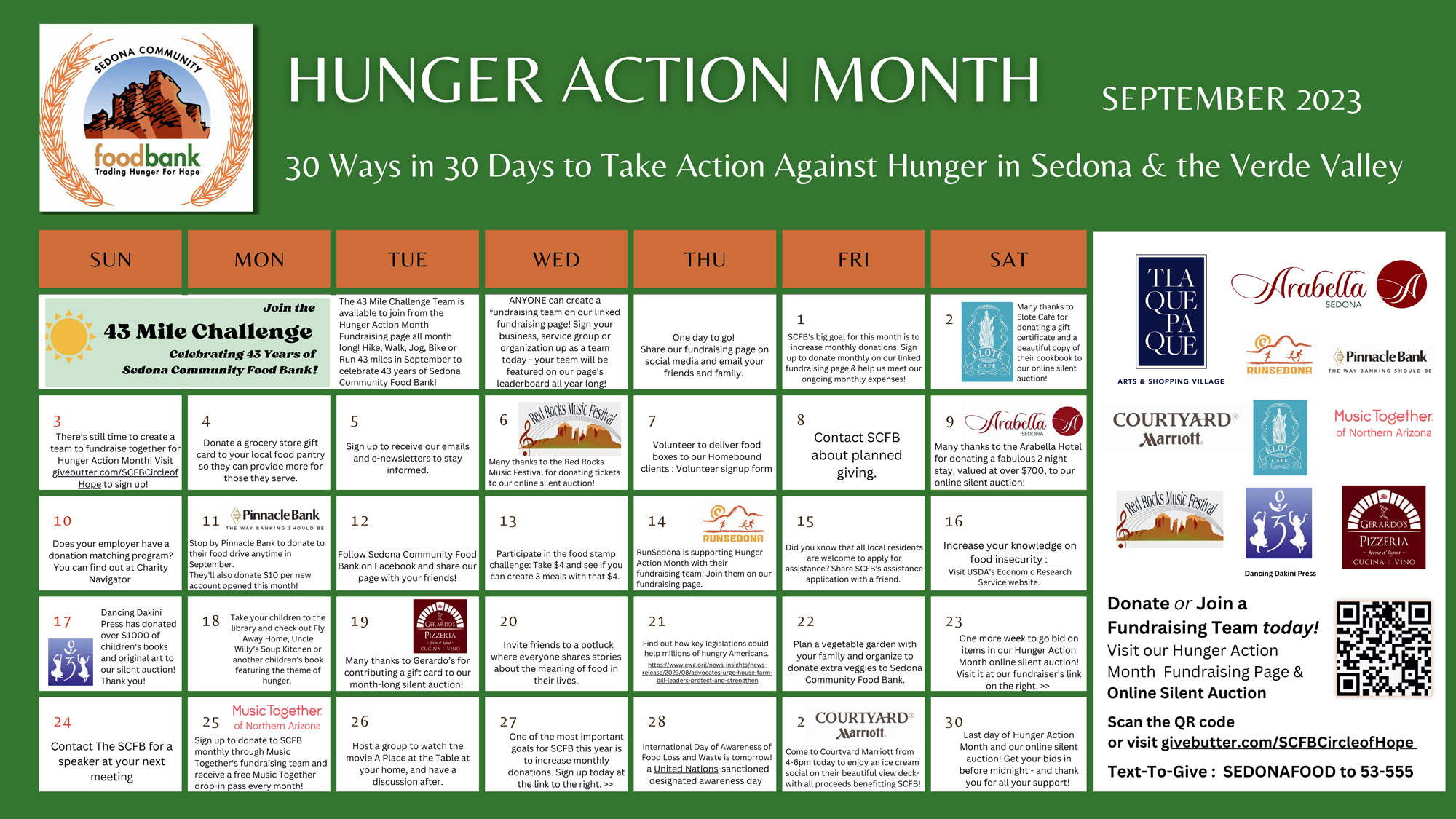 Hunger calendar